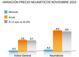 Precio neumáticos noviembre ADINE