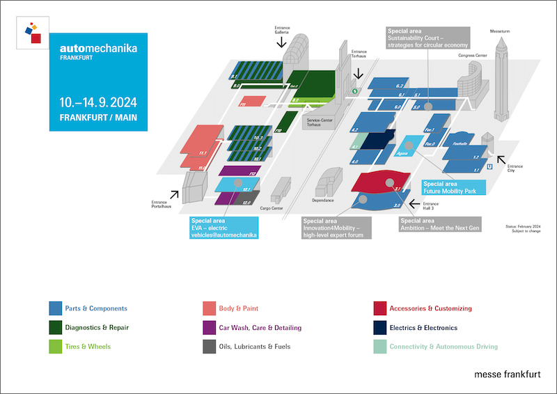 Plano de Automechanika Frankfurt 2024