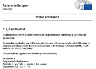 Ley Deforestación Parlamento Europeo